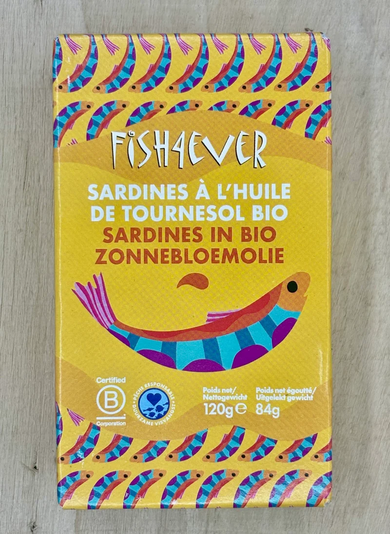 Sardines à l'huile de tournesol bio 120gr