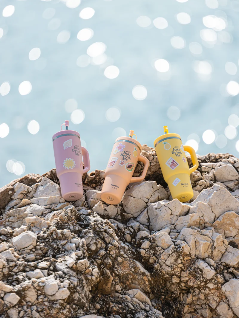 Travel Cup & Stickers x Juste Zoé - Abricot