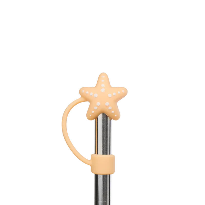 Cadeau Embout pour paille étoile de mer - Abricot