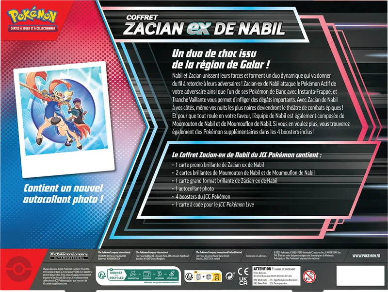Coffret ex Mars Zacian-ex de Nabil