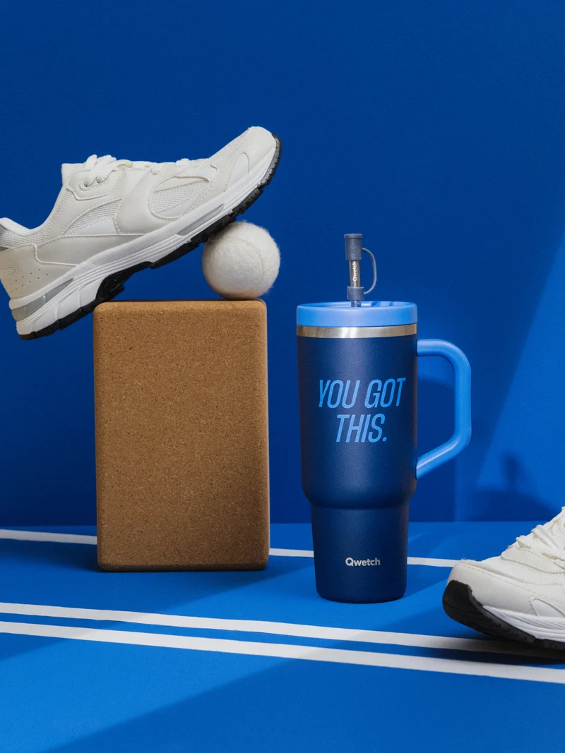Travel Cup isotherme - Level up Bleu nuit