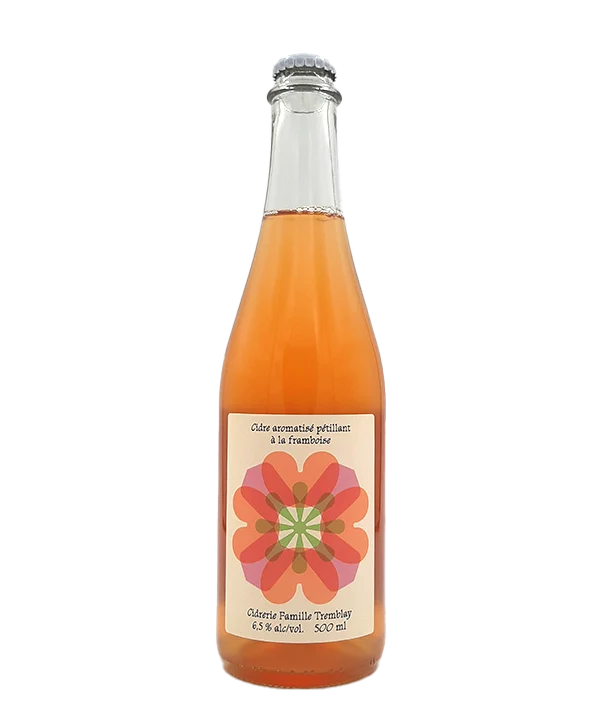 Cidre pétillant aromatisé à la framboise