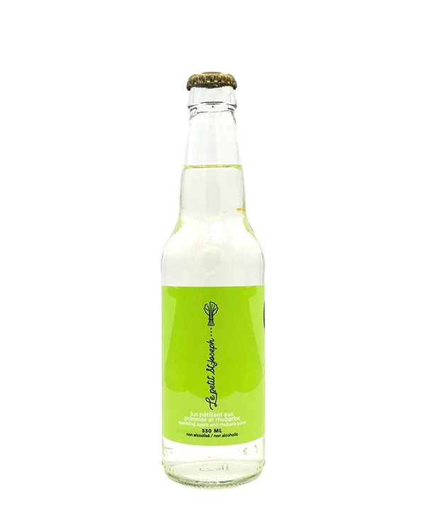 Jus pétillant aux pommes et rhubarbe
