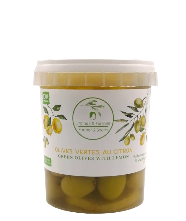 Olives vertes au citron
