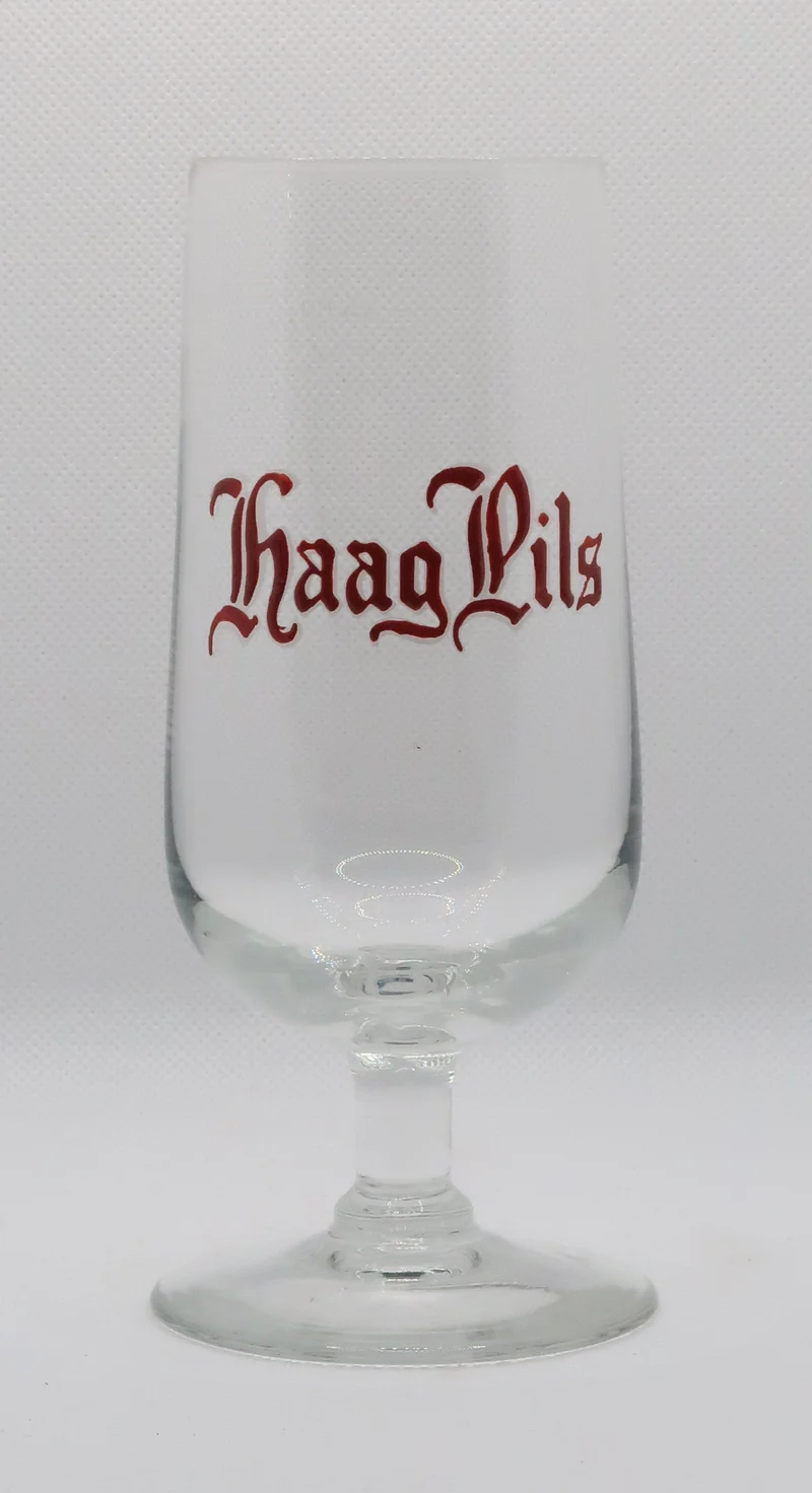 Ancienne verre à bière émaillé Haag Pils de la brasserie d'Ingwiller