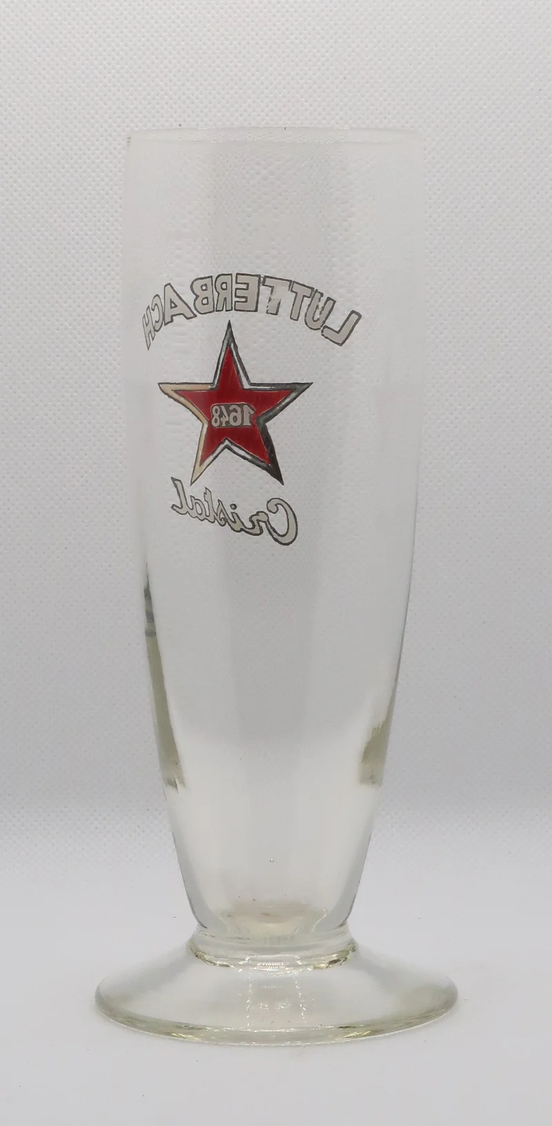 Ancienne verre à bière émaillé Lutterbach de la brasserie d'Alsace