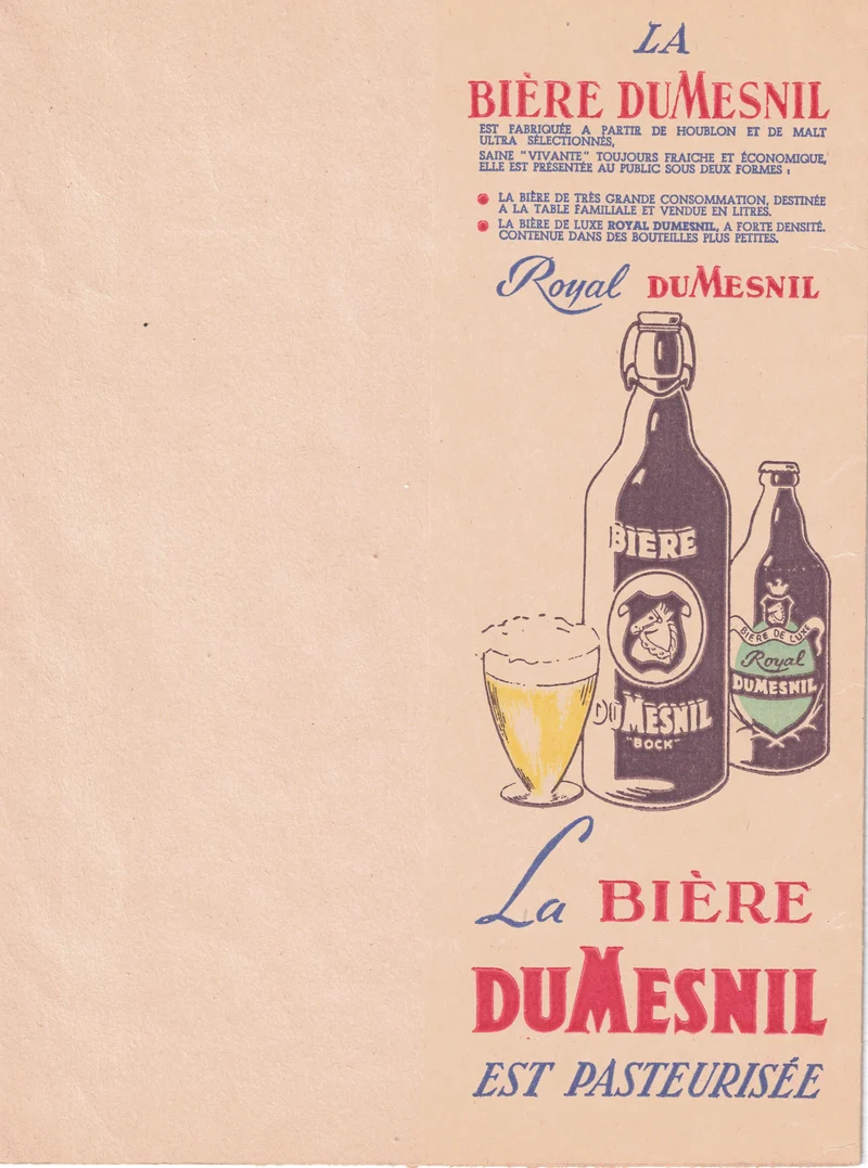 Protège cahier de bière original ancienne brasserie Dumesnil