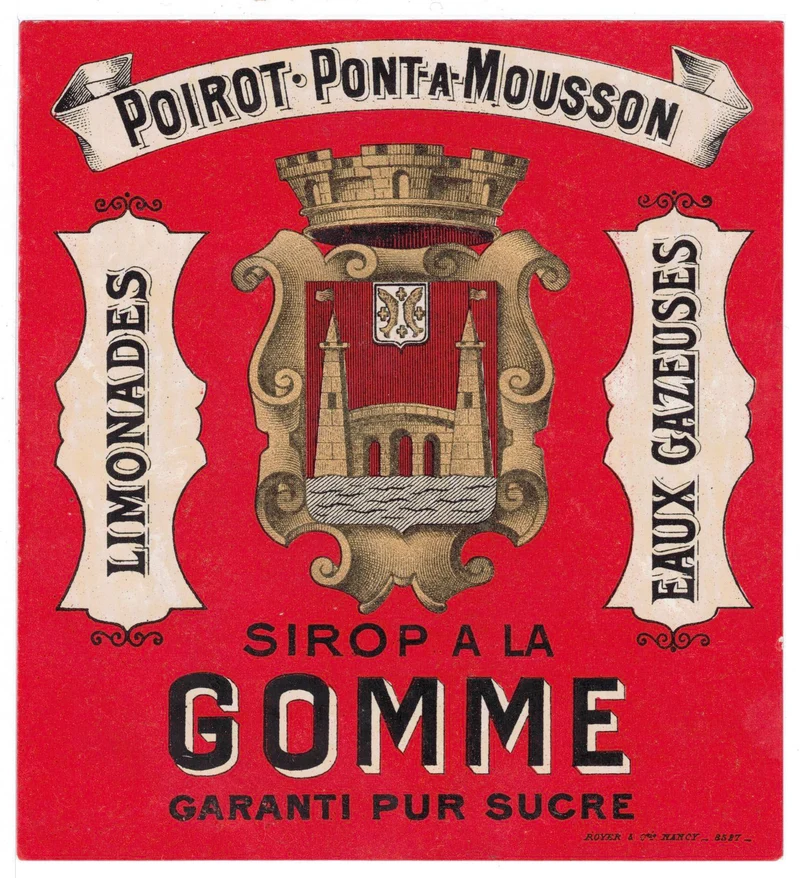 Etiquette ancienne originale de la brasserie de Pont à Mousson
