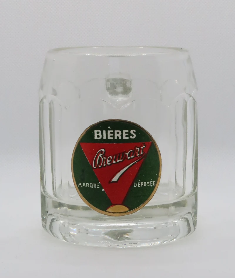 Ancienne chope émaillée bière de la brasserie Breuvart Armentières