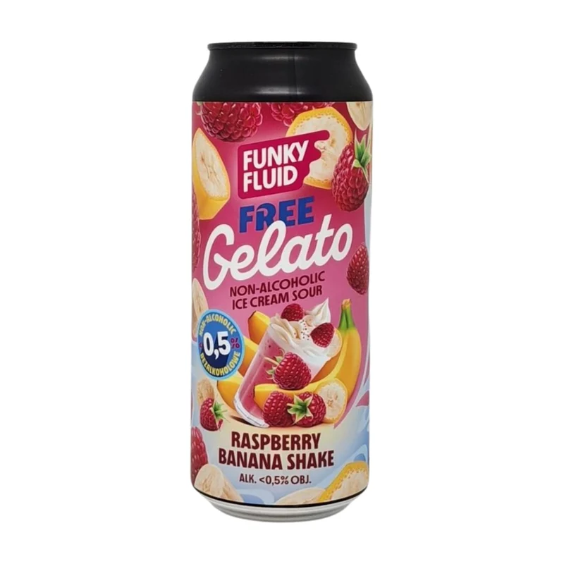 Funky Fluid Free Gelato Raspberry & Banana Shake | Non Alcoholic Sour